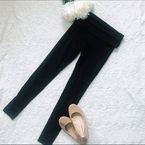 MOSSIMO | FOLD-OVER BLACK LEGGINGS